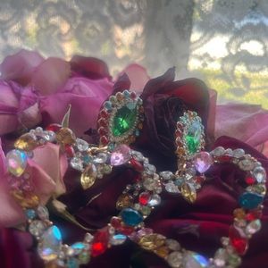 MUTLI COLOR HEART EARRINGS